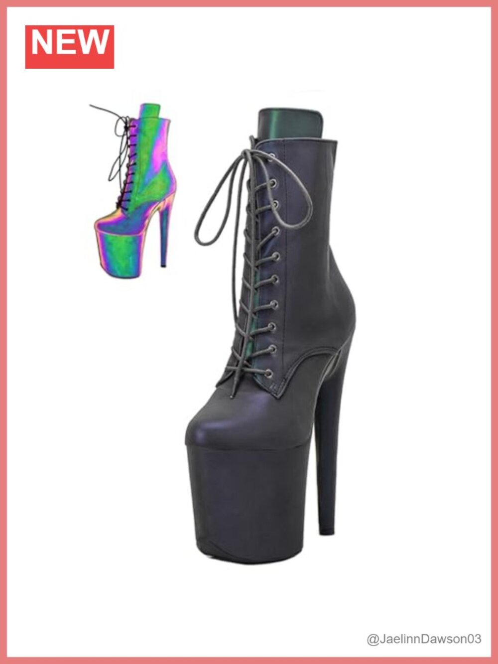 8 Inch Pole Dance Ankle Boots Women Platform Stiletto Exotic Heel